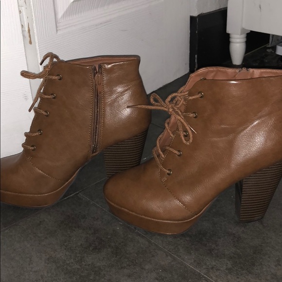 Tan Heeled Booties - Picture 2 of 4